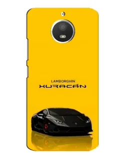 Чохол для Motorola MOTO E4 з картинкою «Lamborghini Huracan чорний»
