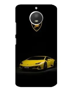 Чохол для Motorola MOTO E4 з картинкою «Lamborghini жовтий акцент»