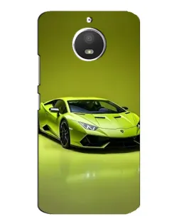 Чохол для Motorola MOTO E4 з картинкою «Салатовий Lamborghini Huracan»