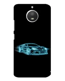 Чохол для Motorola MOTO E4 з картинкою «Неоновий контур Lamborghini»