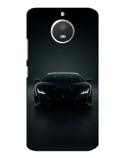 Чохол для Motorola MOTO E4 з картинкою «Чорний Lamborghini Aventador»