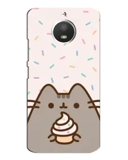 Чехол для Motorola MOTO E4 с картинкой «Пушин с кексом»