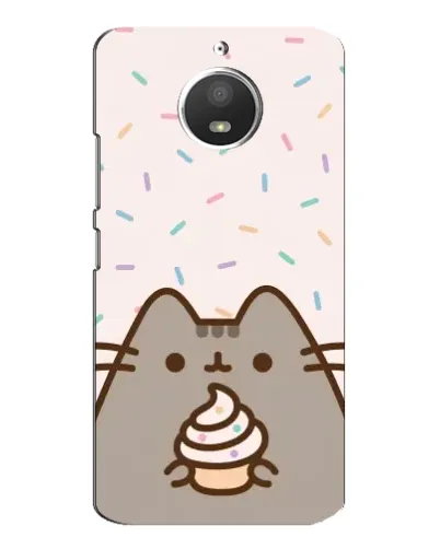 Чехол для Motorola MOTO E4 с картинкой «Пушин с кексом»