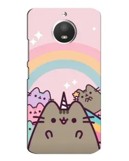 Чехол для Motorola MOTO E4 с картинкой «Единорог Pusheen»