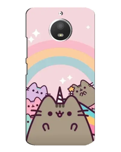 Чехол для Motorola MOTO E4 с картинкой «Единорог Pusheen»