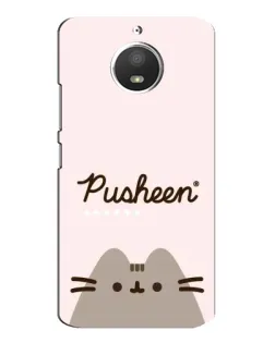 Чехол для Motorola MOTO E4 с картинкой «Pusheen логотип»