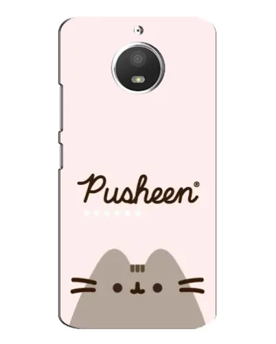 Чехол для Motorola MOTO E4 с картинкой «Pusheen логотип»