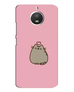 Чехол для Motorola MOTO E4 с картинкой «Pusheen сердце»