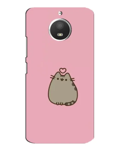 Чехол для Motorola MOTO E4 с картинкой «Pusheen сердце»