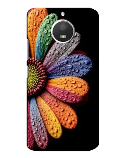 Чохол для Motorola MOTO E4 з картинкою «Райдужна квітка»