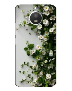 Чохол для Motorola MOTO E4 з картинкою «Гілка дрібних білих квітів»