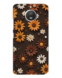 Чохол для Motorola MOTO E4 з картинкою «Візерунок з маленьких соняшників»