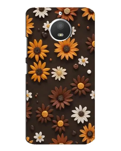 Чохол для Motorola MOTO E4 з картинкою «Візерунок з маленьких соняшників»