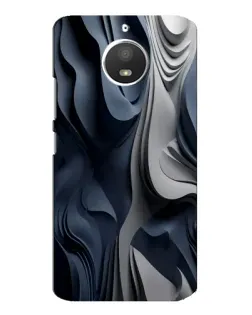 Чохол для Motorola MOTO E4 з картинкою «Об'ємні сині складки»