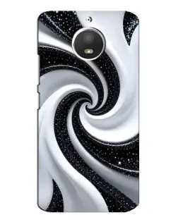 Чохол для Motorola MOTO E4 з картинкою «Чорно-біла спіраль»