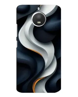 Чохол для Motorola MOTO E4 з картинкою «Об'ємні чорно-білі стрічки»