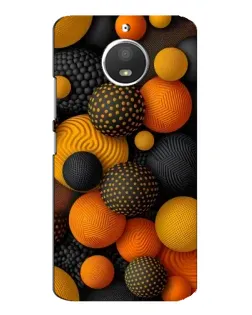 Чохол для Motorola MOTO E4 з картинкою «Об'ємні помаранчеві сфери»