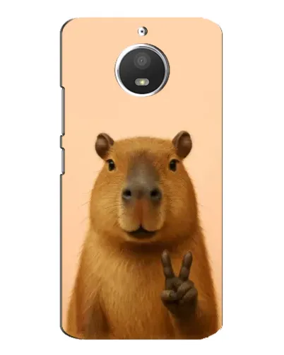 Чехол для Motorola MOTO E4 с картинкой «Капибара виктория»