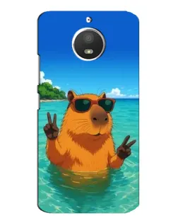 Чехол для Motorola MOTO E4 с картинкой «Морская капибара»