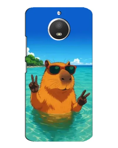 Чехол для Motorola MOTO E4 с картинкой «Морская капибара»