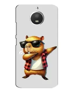 Чехол для Motorola MOTO E4 с картинкой «Капибара рэпер даб»