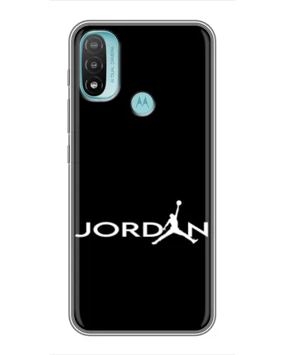 Чохол для Motorola MOTO E40 з картинкою «Jordan White Logo» Чохол для Motorola MOTO E40 з картинкою «Jordan White Logo»