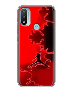Чохол для Motorola MOTO E40 з картинкою «Jordan Red Smoke»