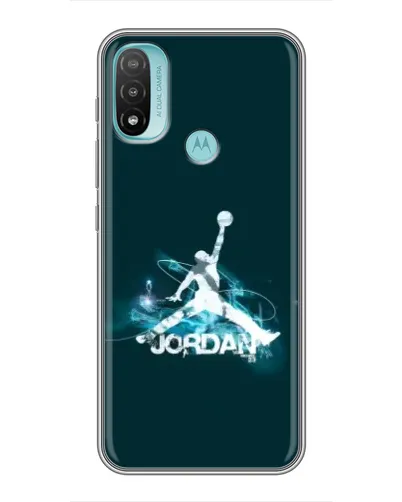 Чохол для Motorola MOTO E40 з картинкою «Jordan Blue Fire» Чохол для Motorola MOTO E40 з картинкою «Jordan Blue Fire»
