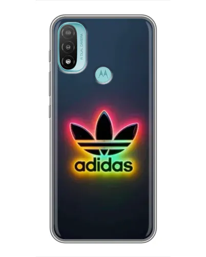 Чохол для Motorola MOTO E40 з картинкою «Неоновий Adidas»