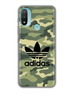 Чохол для Motorola MOTO E40 з картинкою «Мілітарі стиль Adidas»
