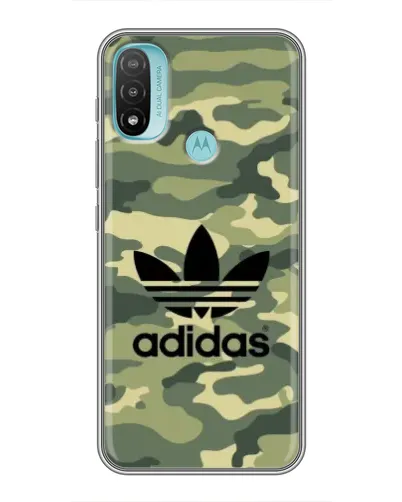 Чохол для Motorola MOTO E40 з картинкою «Мілітарі стиль Adidas»