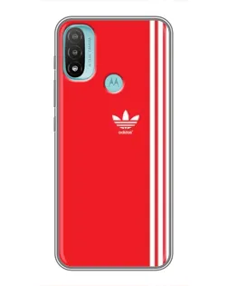 Чохол для Motorola MOTO E40 з картинкою «Червоний мінімалізм Adidas»