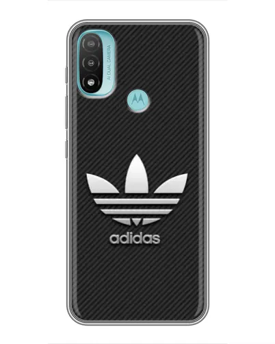 Чохол для Motorola MOTO E40 з картинкою «Adidas Карбонова текстура»
