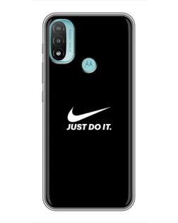 Чехол для Motorola MOTO E40 с картинкой «Минимализм от Nike»