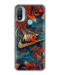 Чехол для Motorola MOTO E40 с картинкой «Nike в абстракции»
