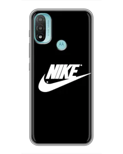 Чехол для Motorola MOTO E40 с картинкой «Мазки краски Nike»