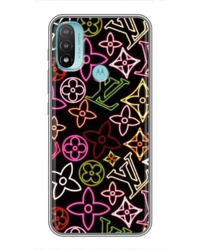 Чохол для Motorola MOTO E40 з картинкою «Неоновий мікс Nike»