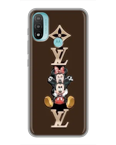 Чохол для Motorola MOTO E40 з картинкою «LV та Міккі Маус»