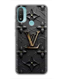 Чохол для Motorola MOTO E40 з картинкою «Шкіряна текстура LV»