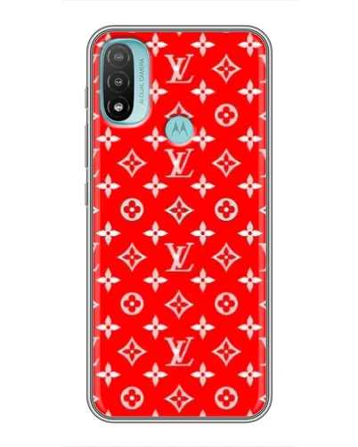 Чохол для Motorola MOTO E40 з картинкою «Яскравий паттерн LV»