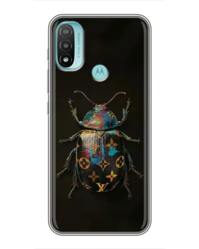 Чохол для Motorola MOTO E40 з картинкою «LV — мармуровий принт»