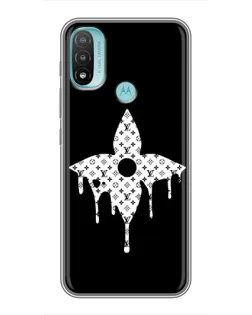 Чохол для Motorola MOTO E40 з картинкою «Квіткова монограма»