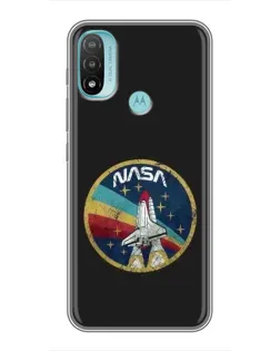 Чохол для Motorola MOTO E40 з картинкою «NASA — емблема місії»