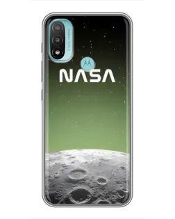 Чехол для Motorola MOTO E40 с картинкой «NASA — лунный градиент»