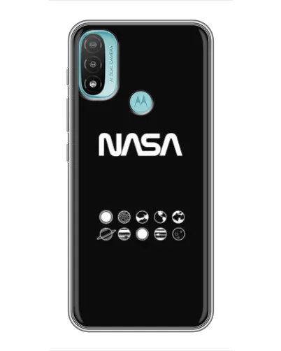 Чехол для Motorola MOTO E40 с картинкой «NASA — технический принт» Чехол для Motorola MOTO E40 с картинкой «NASA — технический принт»