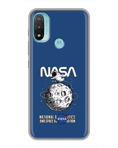 Чехол для Motorola MOTO E40 с картинкой «NASA — лунная миссия» Чехол для Motorola MOTO E40 с картинкой «NASA — лунная миссия»