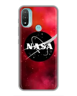 Чехол для Motorola MOTO E40 с картинкой «NASA — красная туманность»