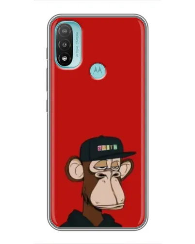 Чехол для Motorola MOTO E40 с картинкой «Bored Ape — красный фон» Чехол для Motorola MOTO E40 с картинкой «Bored Ape — красный фон»
