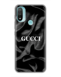 Чехол для Motorola MOTO E40 с картинкой «Gucci — шелковые волны»
