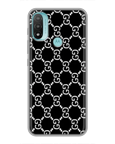 Чехол для Motorola MOTO E40 с картинкой «Gucci — сетчатый паттерн»